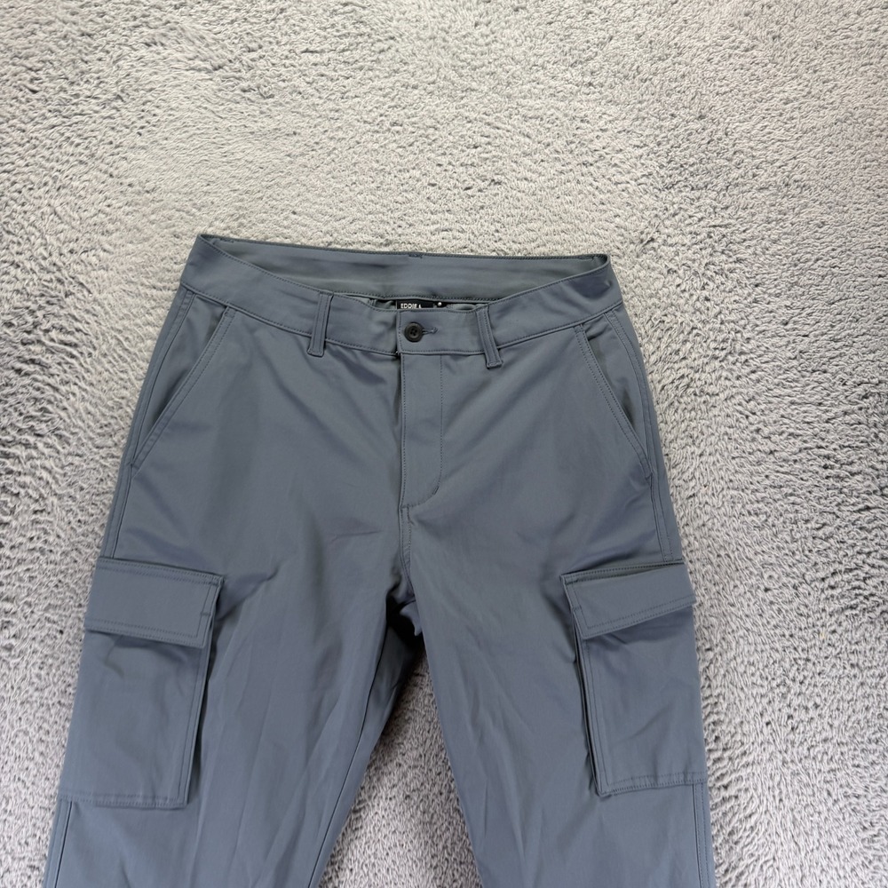 Eddie Bauer Pant Men M Blue Polyester Cargo Straight Workwear Utility Technician